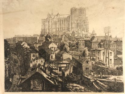 null François MARECHAL (1861-1945) 

La cathédrale 

Eau-forte 

Signée en bas au...