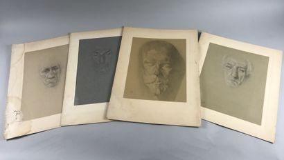 null Ywan CERF (1883-1963)

Set of seven portraits, including a nude

Pencil and...