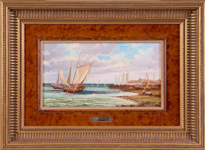 null SANCHIS (XXth)

View of a port. 

Pair of oil on canvas signed in the lower...