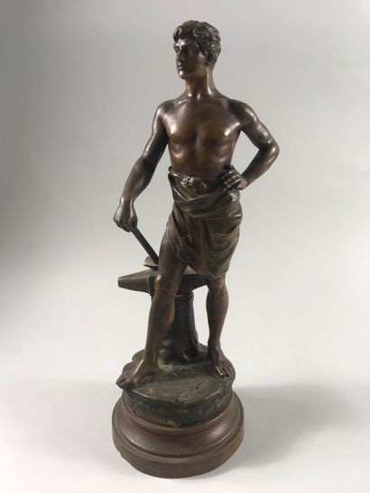 null DOMENECH. 

The blacksmith. 

Proof in regula. Signed. 

Height: 43cm.