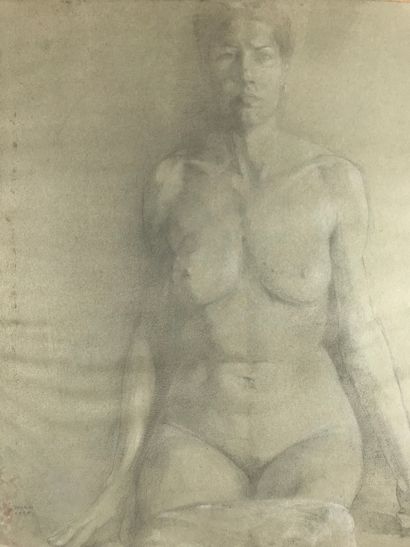 Ywan CERF (1883-1963) 
Set of seven portraits,...