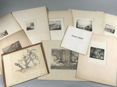 null Ywan CERF (1883-1963)

Ensemble de sept gravures et deux dessins à la mine de...