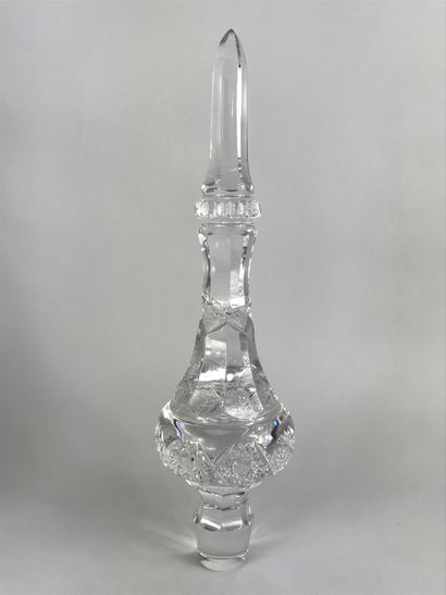 null BOHEME. 

Important carafe of shape gourd out of cut crystal. With its stopper....