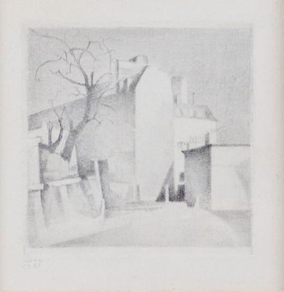 null Ywan CERF (1883-1963)

View of a village. 

Engraving signed in the lower left...