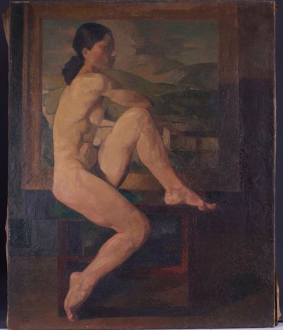 Ywan CERF (1883-1963)

Le modèle assis dans...