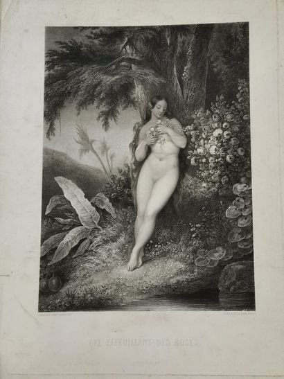 null Lot of four engravings including : 

- André-Charles COPPIER, engraver (1867-1948),...