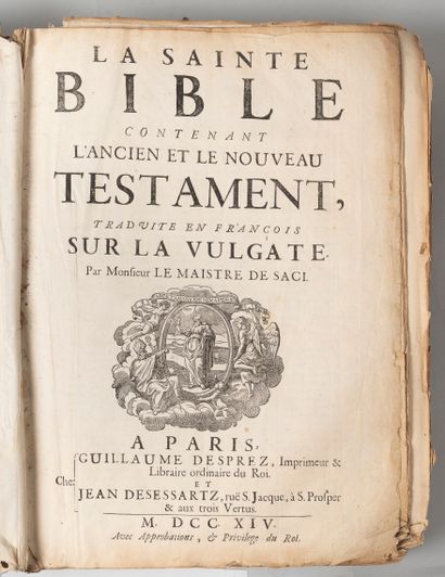 La Sainte Bible.

Paris, Desprez, 1714, in-folio,...