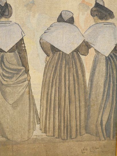 null Léo LELÉE (1872-1947)

The party, farandole of Arlesian women 

Oil on canvas...