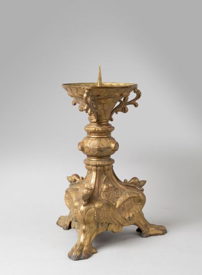 Important gilded bronze picnic table, with...