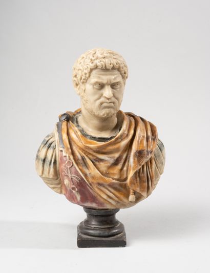 null Buste de Caracalla en résine à l'imitation du marbre.

Haut. : 25,5 cm.