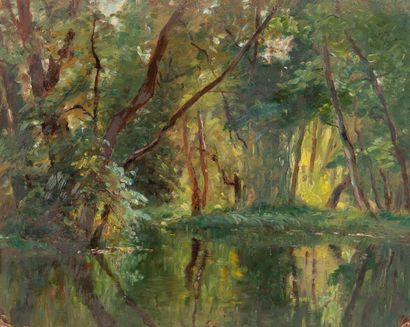 null Maurice DAINVILLE (1856-1943)

The wood

Oil on cardboard reinforced with a...