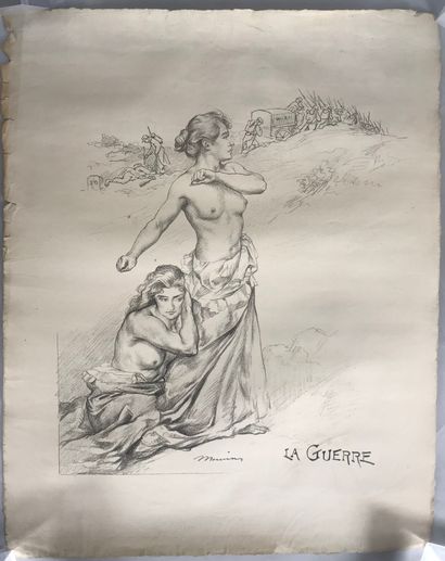 null Charles MAURIN (1856-1914) 

La Guerre. 1899. 

Lithographie / Autographie,...