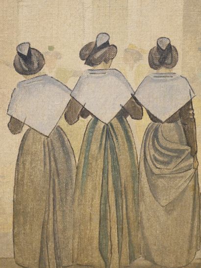 null Léo LELÉE (1872-1947)

The party, farandole of Arlesian women 

Oil on canvas...
