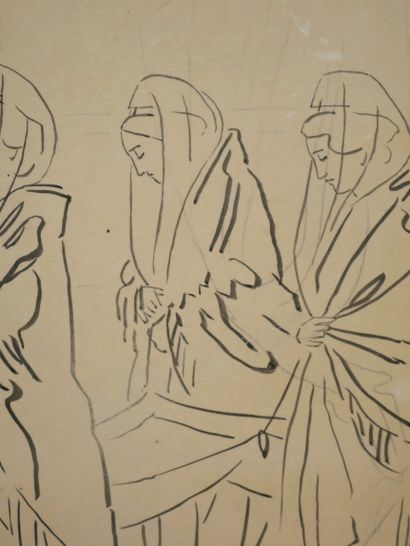 null Léo LELÉE (1872-1947)

Les porteuses de poeles, Goupe d'Arlésiennes

Encre sur...