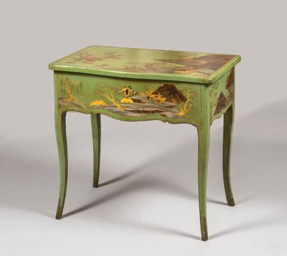 Dressing table in lacquered wood and Chinese...
