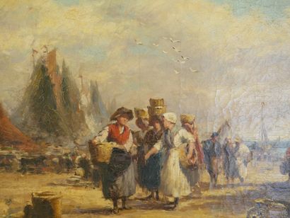 null R.VALTIER (XIXth)

The return of the fishing

Oil on canvas signed at the bottom...