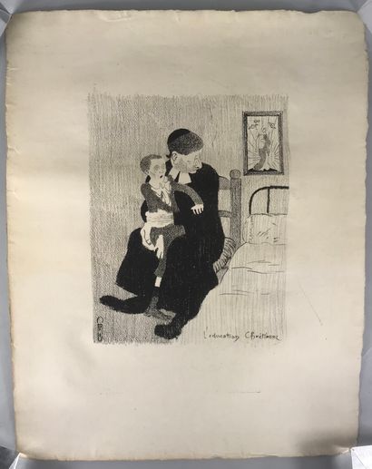 null 
Auguste ROUBILLE (1872-1955) 




Christian education. Around 1896. 




Lithograph...