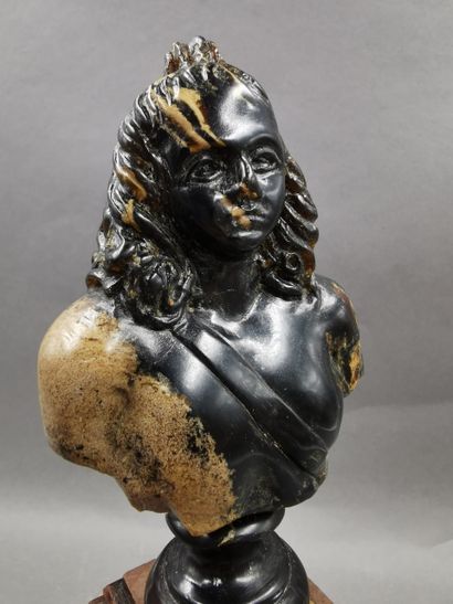 null German school of the XIXth century

Bust in brown and white amber representing...