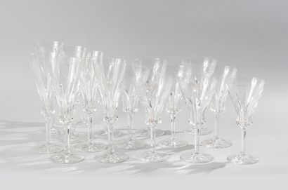 null SAINT LOUIS

Six flûtes à champagne et dix verres à vins. 

(Petits éclats,...