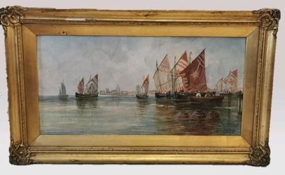 null Thomas Bush HARDY (1842-1897)

Vue de la lagune de Venise

Aquarelle. 

24 x...