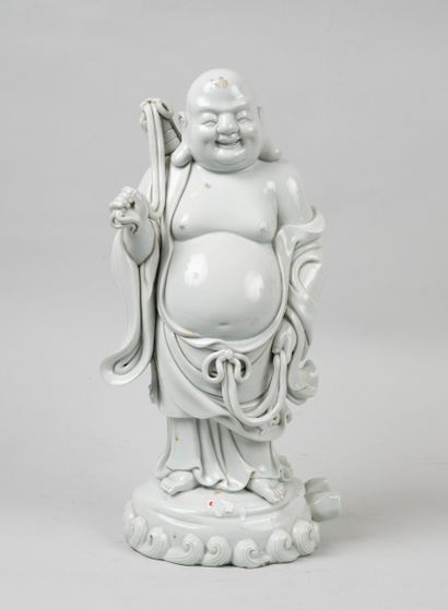 null CHINA late 19th, early 20th century

Pu Taï standing on the waves.

China white.

Height...