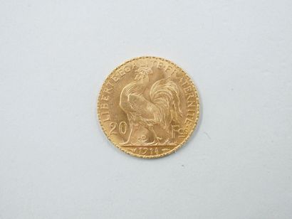 null Coin of 20 francs gold 1914. 

Weight : 6,4 grams.