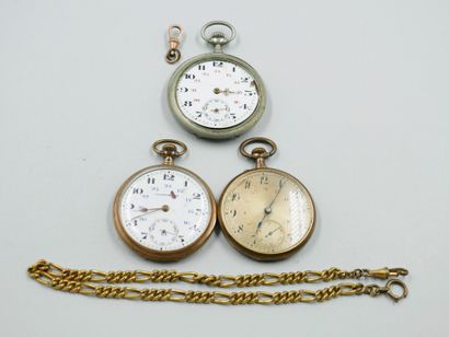 Lot of metal and gold-plated watch.