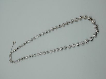 null River necklace in 18k white gold with approximately 8cts of diamonds in total...
