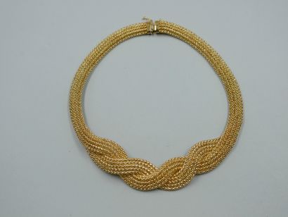 null Necklace in 18k yellow gold with scroll.

Weight : 54gr