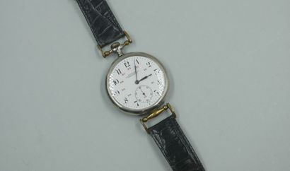 null LONGINES. 

Wedding watch composed of a silver soap watch mounted in a watch...