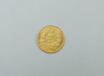 null Napoléon 20 francs or jaune 18k. 1852. 

Poids : 6,40gr.