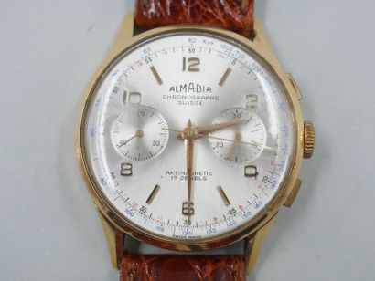 ALMADIA

Swiss chronograph watch in 18k yellow...