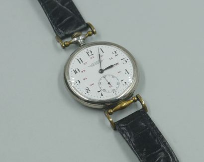 null LONGINES. 

Wedding watch composed of a silver soap watch mounted in a watch...
