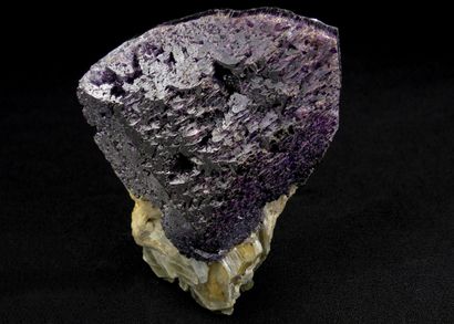 null Tourmaline : tête violacée d'un grand prisme noir, agrémentée de mica "muscovite".

Madagascar.

5,5...