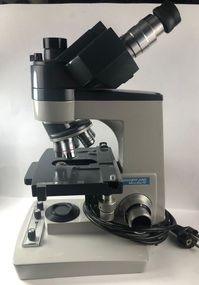  Microscope 
Microscope de laboratoire Reichert-Jung Microstar 110. 
Deux têtes binoculaires,...