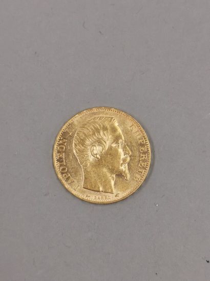 null 20 francs gold coin Napoleon III, 1854. 

Weight : 6,40gr