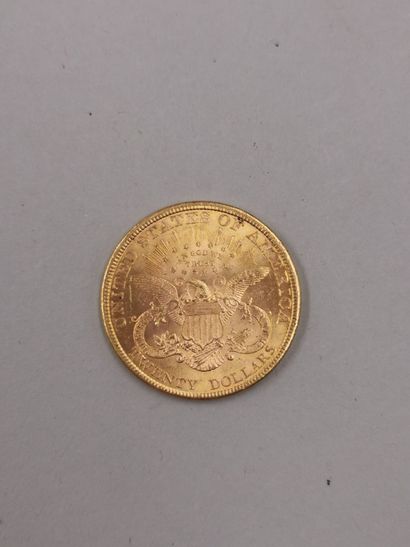null 20 dollar gold coin "Liberty Head - Double Eagle" with motto. 1895

Weight :...