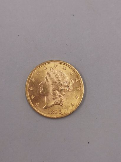 null Pièce en or de 20 dollars " Liberty Head - Double Eagle " avec devise . 1895

Poids...