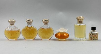 null Set of 6 bottles including Dana "Canoe", miniature homothetical 1st version,...