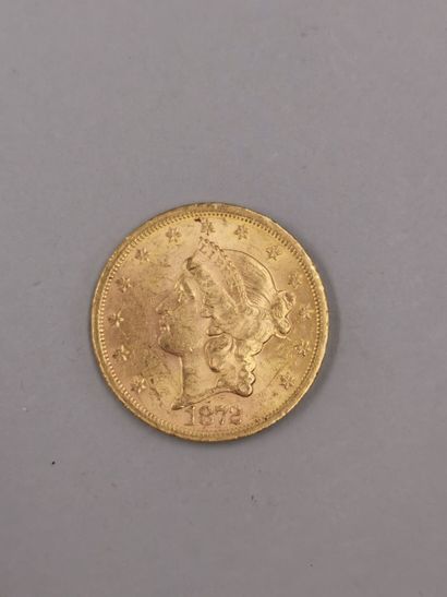 null Pièce en or de 20 dollars " Liberty Head - Double Eagle " avec devise . 1872....
