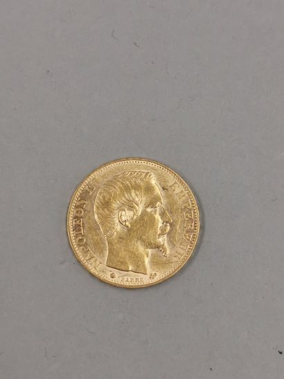 null Pièce 20 francs or Napoléon III, 1860 BB. 

Poids : 6,40gr
