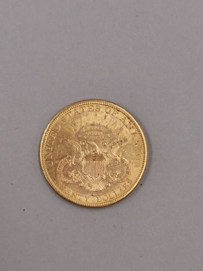 null Pièce en or de 20 dollars " Liberty Head - Double Eagle " avec devise . 1880

Poids...