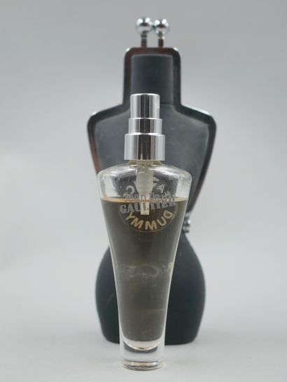 null Set of 3 bottles including a collector series Jean Paul Gaultier, empty, a bottle...