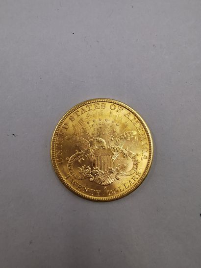 null Pièce en or de 20 dollars " Liberty Head - Double Eagle " avec devise . 1897....