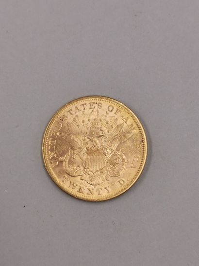 null 20 dollar gold coin "Liberty Head - Double Eagle" with motto. 1873. S

(workshop...