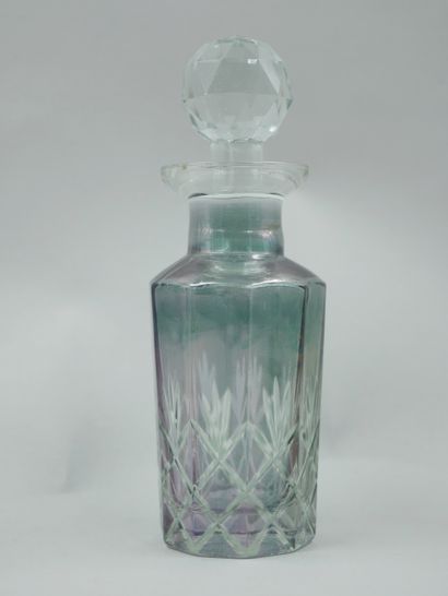 null Lot de flacons en verre vides comprenant un flacon de René Lalique (petit manque),...