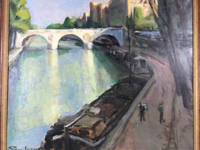 null Pierre SICARD (1900-1981) 

Paris, the Bridge of Saint-Michel 

Oil on canvas,...