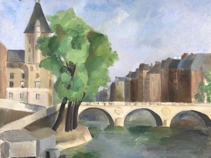 null Anne-Marie MIGETTE-PERARD (1902-1977)

The Saint-Michel Bridge

Oil on canvas

45,5...