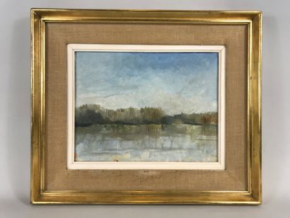 null Important lot including : 

- an oil on canvas

- two oils on cardboard

- an...