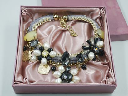 null TERA YOLAR ? 

Fashion show necklace, rhinestones and pearls.
